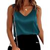 Ekouaer Top da Donna Canotte Eleganti Canotte Basic in Raso Canotte Lingerie Senza Maniche XS-XXL Blu-Verde XL