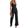 Sawmew Tuta Da Donna In Pizzo Floreale Con Scollo A V Senza Maniche Tuta Lunga A Maniche Lunghe Nel Complesso Cocktail Party Festivo Tailleur Pantalone Tutina Pagliaccetto Per Matrimonio