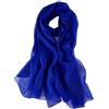 JWSilk Sciarpa lunga in chiffon di seta tinta unita