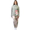 Infiore Pigiama Donna Pile Effetto Coral - Pigiama Donna Invernale Felpato e Morbido Pile (3014 Iceland, S)