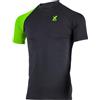 X Tech Sport Design, Maglia Power 01 Manica Corta Nero S/M, Maglia Tecnica 4 Stagioni, Leggera e Traspirante, per Running, Trekking e Palestra (IT, Testo, L, XL, Regular, Regular, Nero)