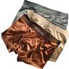 Generic Boxer da uomo in seta di ghiaccio di seta di gelso da uomo, di lusso traspirante, traspirante e fresco e asciutto, comfort senza cuciture, Set C., L