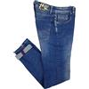 Alfio Collection Jeans da Uomo Elasticizzato Taglie Forti Denim Chiaro 5 Tasche 56 58 60 62 64 66