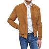 Evoga Cappotto uomo Class scamosciato invernale (S, Beige Cammello)