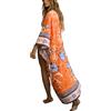 YOUKD Cardigan in Cotone da Donna Kimono Lungo Boemo Costume da Bagno da Spiaggia Coprire Il Vestito Abito Taglie Forti