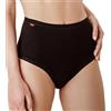 Intimitaly Liabel - (Pacco da 6) Mutande da Donna in Cotone Vita Alta - Slip Donna Cotone Colori Nero o Bianche - Culotte da Donna - D55 (6, Nero)