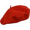 Melegari Berretto Basco Donna | 100% Lana | Roma Beret | Made in Italy (Rosso 44)