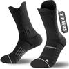 Rahhint Coolmax Calzini Running Donna Calze Compressione 15-20 mmHg con Design TAB Traspirabilità Anti Vesciche e Supporto Arco Plantare per Corsa Allenamento Confezione da 3 Paia