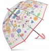 Rylae Ombrello per Bambini con Manico, Ombrello trasparente con Modello, 70cm/27,5 Cupola Apertura 8 nervature manuale Antivento e Antipioggia per bambini di 3-8 Anni (Coniglio)