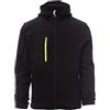 Ergos Workwear Payper - TRIP Giubbotto Lavorazione a Maglia con inserti Softshell da Uomo Colore: NERO/NERO-GIALLO FLUO, Taglia: 4XL