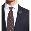 Remo Sartori - Cravatta in Pura Seta Microfantasia, Made In Italy, Uomo (Marrone)