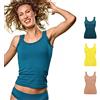 FOCENZA Canotta Donna in Microfibra con Pizzo | 3 Pezzi | Vari Colori