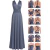 Juvell Abito da Damigella - Abito Infinity Lungo - Abiti da Sera - Top a Fascia Incluso - Vestito Donna Elegante - Boda-Bridesmaid-Baile - 1000 (46-50, Blu-Grigio)