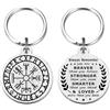 Richesele Viking Gifts for Men - Celtic Viking Runes Amulet Protection Keychain - Norse Mythology Protective Talisman Rune Safe Travel Gifts