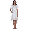 SNELLY Camicia da Notte Donna 100% Cotone Primaverile Estiva Maglia da Notte Lunga con Bottoni (Collo a Serafino o Aperta), Fantasia a Scelta Elegante, Taglia 44 46 48 50 52 54 56 58 60 (Taglie Forti)