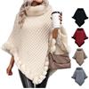 MAOAEAD Scialle in Pelliccia Sintetica, Elegante Mantellina con Collo e Bordo in Pelliccia Sintetica, Cappotto Invernale Caldo in Maglia per Donne