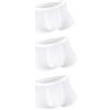 WANYING Boxer Uomo Sexy Vita Bassa Sottile Intimissimo Traspirante Basico Underwear Pacco da 3 - Bianco Taglia M