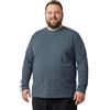 Logostar T Shirt Uomo Maglia Maniche Lunghe Uomo | Maglia Uomo Taglie Forti 3XL - 15XL con Collo Rotondo | Maglietta Uomo a Manica Lunga in Cotone | Maglia Cotone Manica Lunga Uomo | Charcoal, 10XL