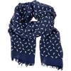 JOPHY & CO. Sciarpa Donna Uomo a Stola Rettangolare in Fibra di Bambù con Motivo (Blu Scuro, Z819)