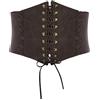 SCARLET DARKNESS - Cintura larga da donna steampunk, corsetto in pelle, stile medievale, XXL