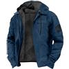 Generico Cappotto Uomo Felpa Pile Uomo Antivento Pesante Jacket Moto Giacca Termica Taglie Forti Giubbotto Neve Elegante Snowboard Black Friday 2025 Abbigliamento 2#Blu Scuro 8XL