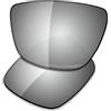 Saucer Lenti di ricambio premium per occhiali da sole Oakley Leffingwell OO9100, High Defense - Metallo Cromo Polarizzato, Taglia unica