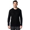 Merino.tech Maglia Termica Lana Merino - 100% Maglia Trekking Uomo Manica Lunga Merino Wool (Small, 190 Black)