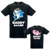 Babloo Coppia di T-Shirt Padre Figlio Daddy Shark And Baby Shark