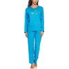 Merry Style Pigiama Manica Lunga Donna 91LW1 (Turchese (Manica Lunga), L)