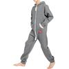 Basisstoff 43T45+ZWL4 Yuppie Kinder Jumpsuit Jungen Mädchen Overall Dunkelgrau Gr. 134-140