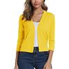 EXCHIC Donna Elegante 3/4 Maniche Bolero Cardigan Corto Open Front Maglioni Coprispalle