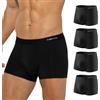 Casey Kevin Boxer Uomo da 4 Pezzi, Modal Mutande Uomo Boxer Elasticizzato Traspirante Morbidi Boxer da Uomo, L