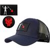YUSENGMOO Cappello da baseball tattico da uomo e donna Seal Team Snapback elasticizzato cappello da corsa / pesca blu + 2 toppe