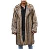 KHIRVWL Uomo Giacca di Pelliccia Sintetica Invernale Cappotti con Peluche Taglie Forti Imbottito Caldo Giacche Giubbotto Uomo Eleganti Giubbino Invernale Manica Lungo Antivento Spessa Parka Cardigan