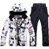 Generico Completo Tuta Da Sci Donna Tuta Sci Donna Due Pezzi Tuta Da Sci Bambina Costume Da Sci Da Donna Tuta Da Sci Donna Completa Tuta Da Neve Antivento Tuta Jumpsuit Donna Elegante Invernale Outdoor Hooded