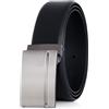 Lindenmann cintura uomo cintura in pelle bovina, 35 mm di larghezza e 3,8 mm di spessore, accorciabile, cintura, cintura in pelle, cintura classica, nero, Größe/Size:100