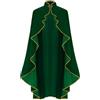 Darringls Mantello rinascimentale basic con colletto alto, mantello con cappuccio, per Halloween, Carnevale, Oktoberfest, lungo, da donna, da uomo, medievale, costume da mago, costume vichingo