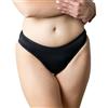 Ecowoman | Costume da Bagno Mestruale per Adolescenti | Slip del Bikini mestruale Assorbenti e Lavabili | A Prova di perdite (IT, Testo, S, Regular, Regular, Nero- Classico)