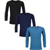 TupTam Maglie Manica Lunga Bimbi 3 Pezzi - 100% Cotone, Unisex, Mix di Colori 4, 104