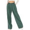 Nina Carter K901 Pantaloni da donna eleganti larghi - Pantaloni da palazzo fluenti tessuto leggero gamba larga pantaloni da inizio stagione, S