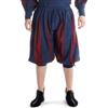 HEMAD Pantaloni medievali Landsknecht Uomo - Vitello-Lunghezza - Puro Cotone - XXL/XXXL Blu & Rosso