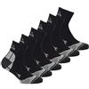 Diadora 6 paia Calzini Quarter Multisport, calzini tecnici unisex, palestra running corsa. (IT, Numero, 39, 42, Regular, Regular, 6 PAIA NERO)