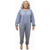eMMe SQUARE - Pigiama Sanitario Intero Invernale a Manica Lunga con Zip Posteriore, Tuta Sanitaria per Anziani Disabili Degenti, Cotone Felpato, qualità Made in Italy, Unisex, Colore Lilla Taglia XL