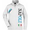 Vestin Felpa Unisex Full Zip - Napoli - Super vestibilità Top qualità (IT, Testo, M, Regular, Regular, Bianco)