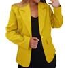 Generico Giacca Blazer Da Donna Manica Lunga Blazer Jersey Slim Fit Giacca Da Abito Con Bottone Elegante Cardigan Corto Aperta Sul Davanti Tailleur Business Primavera Leggera Cappotto Lavoro Giacca Casual
