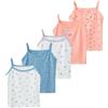 Tolmaiertu 2-10 Anni Cannottiera da Bambina in Cotone Canotta Intima Morbido Traspirante Bambini Canottiere Confezione da 5