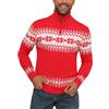 Yukiuiny Maglione Uomo con Cerniera Dolcevita Maniche Lunghe Classico Pullover per Inverno Natale