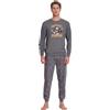 Disney - Pigiama a maniche lunghe, motivo Express Yourself, da uomo, Grigio diaspro, XL