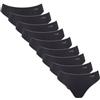 Sloggi Slip Tai da donna in cotone microfibra multipack intimo comfort senza cuciture invisibile elasticizzato alto, Pure Comfort Tai Black, S