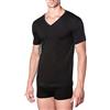 marcLuis - Mezza Manica Scollo a V, Cotone Jersey, Uomo, Elegante, Bianco e Colorato, Alta qualità, Senza Cuciture Laterali, Prodotto Italiano, (Confezione da 3 Pezzi)
